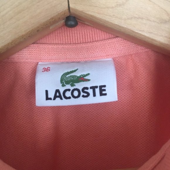 Lacoste Orange Sleeveless Polo Blouse - Picture 4 of 6